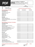 Fiche de Contrôle Pompe HP (Volumétrique)