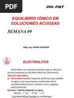 Equilibrio Iónico en Soluciones Acuosas