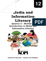 Quarter 3 - Module 1: Introduction To Media and Information Literacy