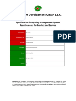 SP-1171 Ver-5 Quality Management System Requiremets For Product & Service - Apr-18