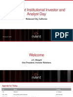 2019 Nvent Institutional Investor and Analyst Day: Redwood City, California