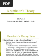 Krumboltz's Theory: Instructor: Emily E. Bullock, PH.D