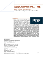 A Simplified Technique For Slope Stability Assessment Based On Insitu S-Wave Velocity Measurement