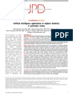 Arti Ficial Intelligence Applications in Implant Dentistry: A Systematic Review