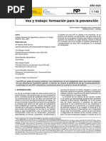 NTP 1148 Voz y Trabajo Formación para La Prevencion - Año 2021