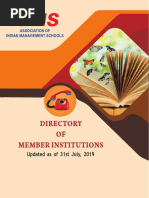 Directory OF Member Institutions: Updated As of 31st July, 2019