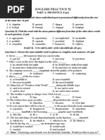 English Practice 52: in The Same Line. (2 PTS)