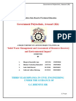 Research On Solid Waste Management and Assessment of Resource Recovery and Environmental Impact