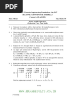 Composite Materials Question Paper 2017