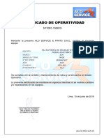 Certificado de Operatividad Tel-102 1091-150619