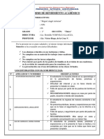 Informe Del Plan de Tutoria - 2° Secundaria