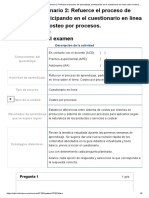 Examen - (AAB01) Cuestionario 2 - Refuerce El Proceso de Aprendizaje, Participando en El Cuestionario en Línea Sobre El Tema - Costeo Por Procesos