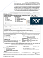 English Patient Screening Form 19