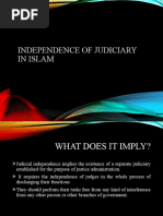 Independence of Judiciary in Islam