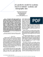 Formulation of A Predictive Model For Academic Performance Based On Students' Academic and Demographic Data