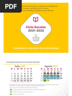 Calendario General de Actividades 2021-2022