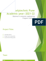 Zeal Polytechnic Pune Academic Year:-2021-22: Diploma in Computer Engineering Program code:-CO