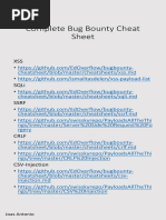 Complete Bug Bounty Cheat Sheet