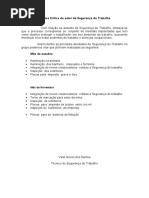 Analise Critica Do Setor de Segurança Do Trabalho