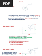 Define Following Terms 1.centroid 2. Radius of Gyration 3.area Moment of Inertia Centroid