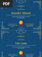 Benedict Alinood: Certificate