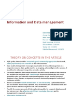 Data and Information Management