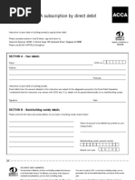 Direct Debit Form