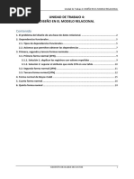 Contenido: Unidad de Trabajo 4: Diseño en El Modelo Relacional