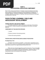 Facilitating Learning, Child and Adolescent Development: Professional Education Component