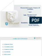 Pharmaceutical Organic Chemistry-III (13PH0401) Unit-3 Topic: Heterocyclic Compounds