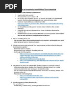 How To Prepare For Credibility/Visa Interview