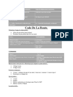 Synthèse Code de La Route