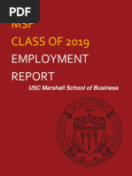 Washington Unversity ST Louis MSF 2019 Employment Report