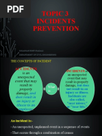 Topic 3 Incidents Prevention: Sujaihah Binti Razali Department of Civil Engineering