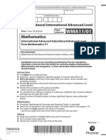 IAL Pure Mathematics P1 October 2021