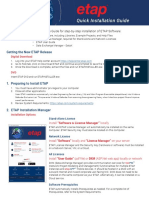 Quick Installation Guide For Step-By-Step Installation of ETAP Software