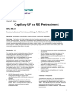 Capillary UF As RO Pretreatment