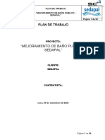 Plan de Trabajo - Mejoramiento Baño Publico - Sedapal