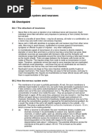 8A The Nervous System and Neurones 8A Checkpoint