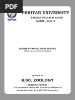 Periyar University: B.Sc. Zoology