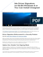 Disable Windows Driver Signature