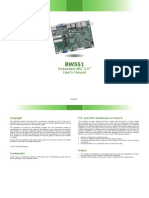 Dfi Bw551 3.5 SBC Manual