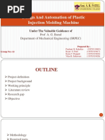 Design and Automation of Plastic Injection Molding Machine: Under The Valuable Guidance of