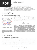 1 Lesson Recap:: 2.1 The Relativistic Doppler Effect