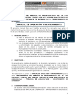 Manual de Operacion y Mantenimiento