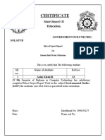 Certificate: Government Polytechic, Solapur