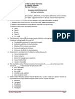 Pharmacology 2 (Phbs 107) Midterm Examination MULTIPLE CHOICE: Each of The Questions, Statements, or Incomplete Statements Can Be Correctly