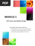 ESP Course and Syllabus Design