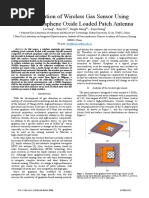 Demonstration of Wireless Gas Sensor Using Reduced Graphene Oxide Loaded Patch Antenna