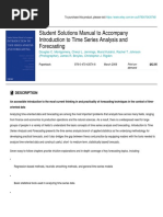 Wiley - Student Solutions Manual To Accompany Introduction To Time Series Analysis and Forecasting - 978-0-470-43574-8